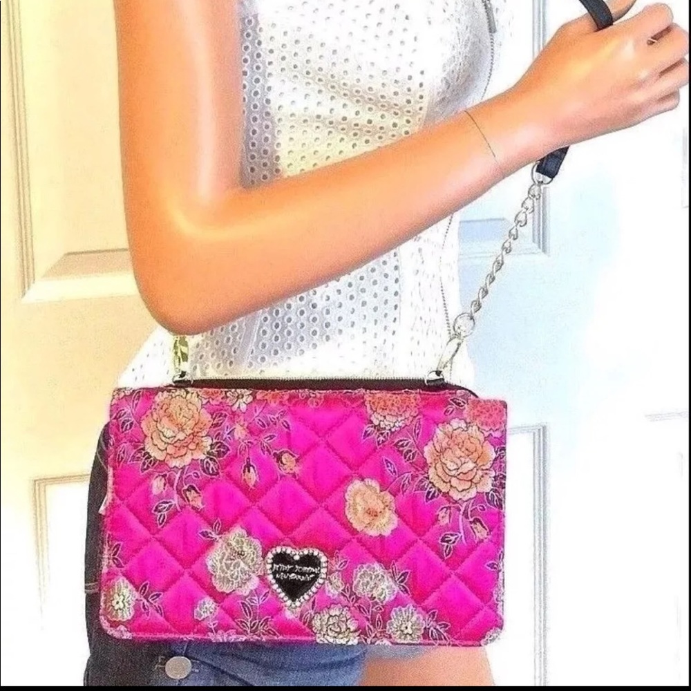 Betsey Johnson Pink Handbag Crossbody Purse New - Picture 3 of 8